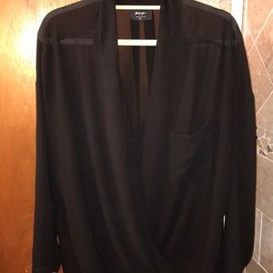 Sheer Over Sized Wrap Blouse Size M